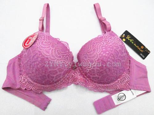 Ml51033p# New Order Lace Thick Cup Chicken Hearts Embellished Bra