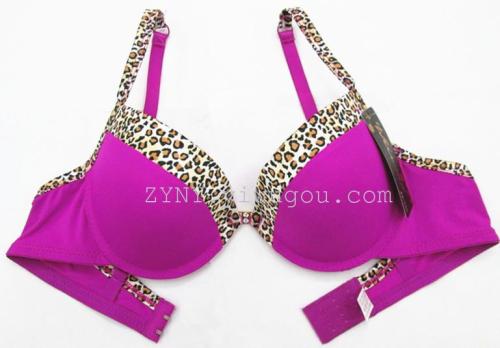 237# new order factory direct leopard stitching bra underwear