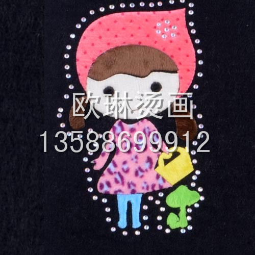 Yiwu Shopping Accessories Girls Heat Transfer Drawing Customized Short Sleeve/Towel/Pillow/Sofa Cushion 