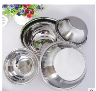 Stainless Steel Thickened Soup Plate Deep Basin Soup Bowl Hotel Restaurant Canteen Dedicated Bowl Kitchen Sink Factory Direct Sales