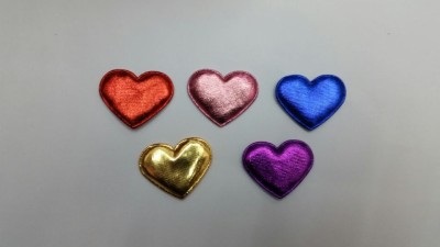 Ultrasonic technology accessories imported gold and silver heart-shaped flowers 3.5 cm light colors