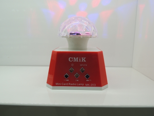FM Radio Led Mushroom Color Light Mini Five-Star Color Light Card Speaker Cmik