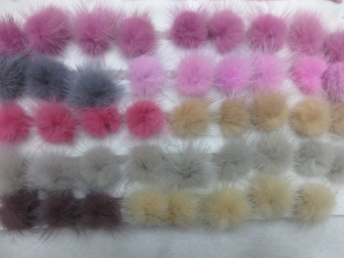 Mink Fur Ball Shoes and Hats Ornament Mask DIY Accessories in Stock Wholesale