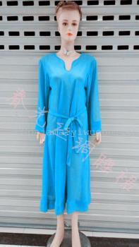 春装新品雪纺睡衣睡裙高端欧洲宫廷风旗袍阿拉