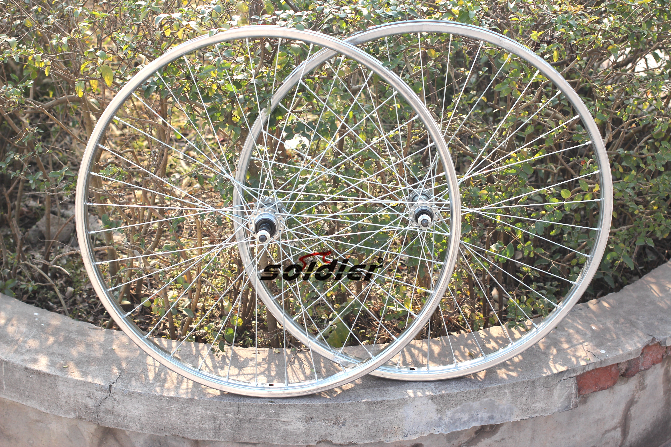 自行车轮组自行车前轮钢圈和后轮轮圈/26寸36孔钢圈轮组