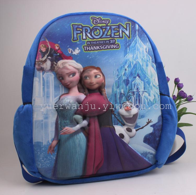 Plush schoolbag 3D schoolbag stereoscopic backpack Princess series backpack Children's backpack 3D bag pic 17
