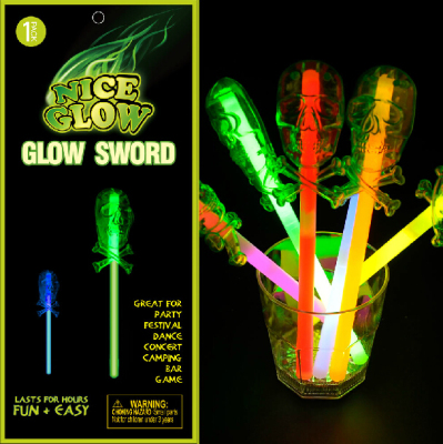 glow skull  wand glow  skull stick Glow toys glow sticks