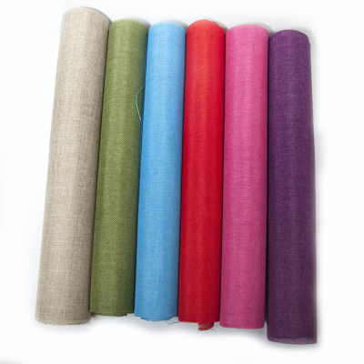 Flower packaging material manufacturers supply manual natural linen color linen coarse linen-like cloth wholesale