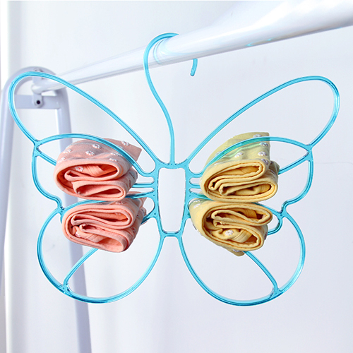 Butterfly Shape Scarf Bracket Plastic Laundry Rack Colorful Scarf Rack Belt Hanger 4 Colors