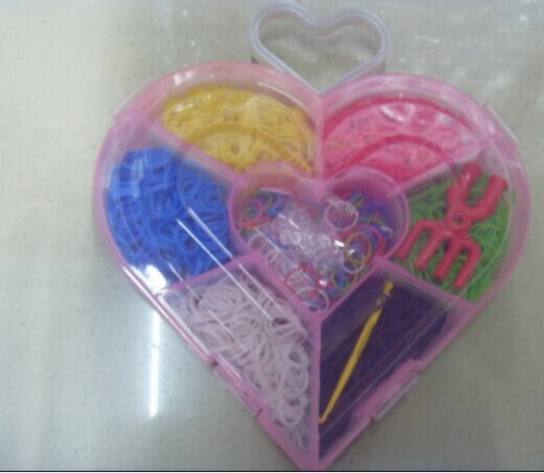 Peach Heart rubber Band Gift Box