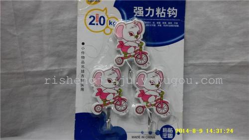 Creative Hook Cartoon Bear Printing Strong Sticky Hook Stickers Type Sticky Hook RS-5372 Factory Direct Sales
