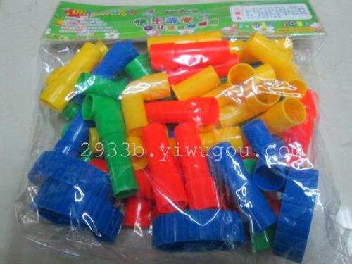 plastic building blocks toy wheel tube assembling building blocks children‘s puzzle