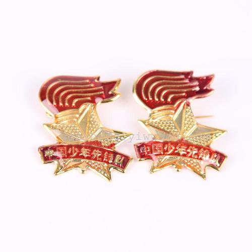 Torch Badge Chinese Young Pioneers Team Logo Chinese Young Pioneers Badge Factory Direct Sales 