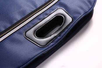 批发深蓝色牛津布手提文件包 拉链加厚公文包
