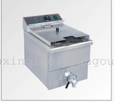 CE电炸炉带阀门,油炸锅,西厨设备,DEF-8L-F