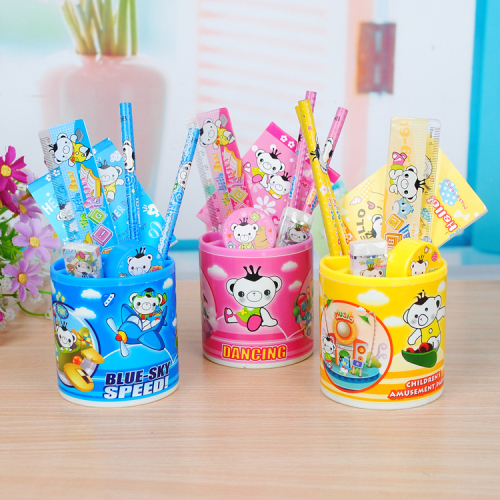 Set Stationery Set Children‘s Pen Container Set School Supplies Birthday Gift School Opening Prize
