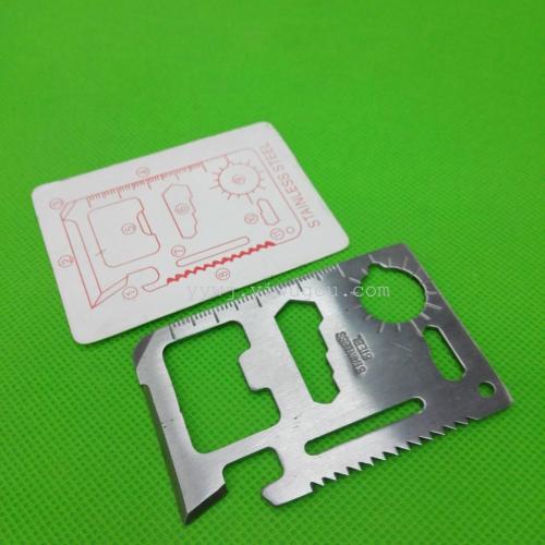 Supply Multifunctional Survival Card Saber Cards Camping Card Mini Tool Card Stainless Steel Material
