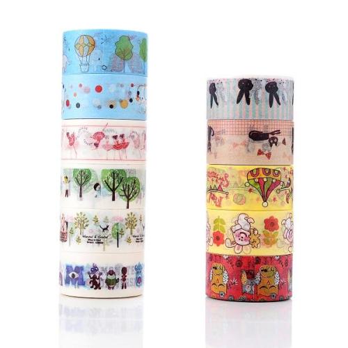 factory direct sale high quality cartoon paper tape spot 2cmx10m random delivery