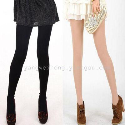 Spring and autumn 80D velvet stockings panty toe pants leggings women snag slimmer legs and fall-proof socks