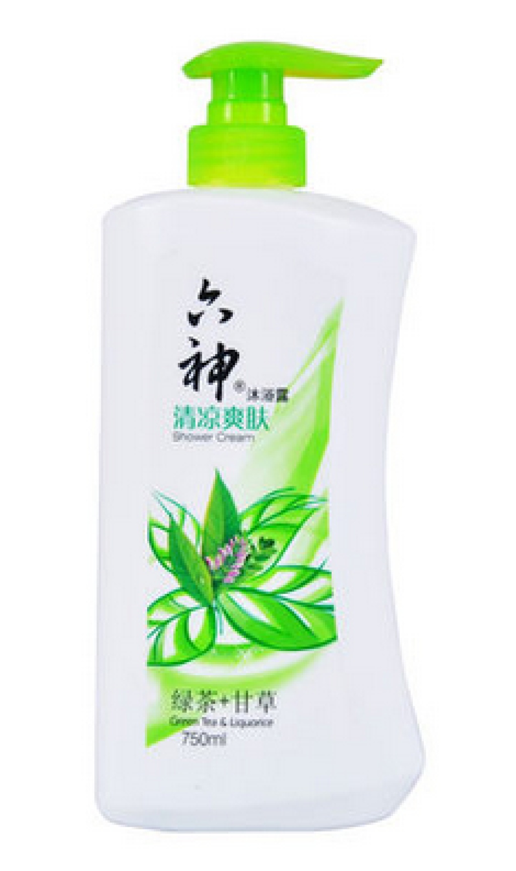 六神清凉爽肤沐浴露(绿茶 甘草)750ml 保湿沐浴露