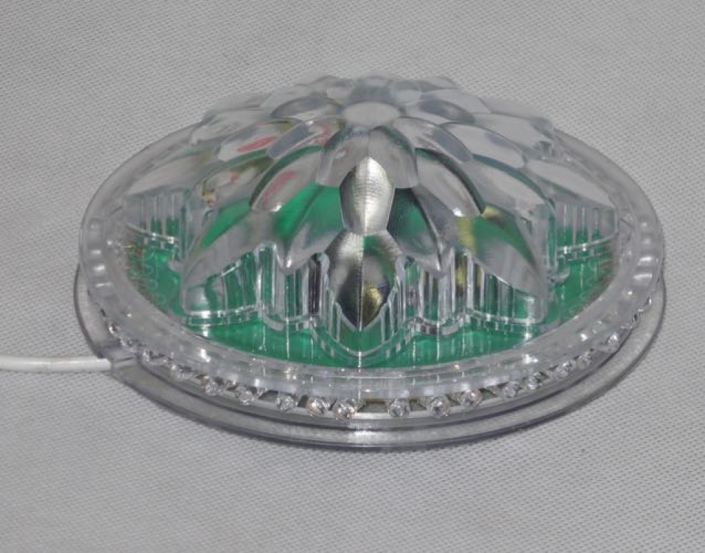 LED透明花型小太阳七彩飞碟灯