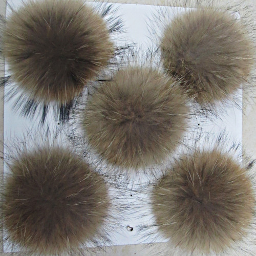Extra Large Leather Raccoon Whole Fur Ball/Mobile Phone Clothing Shoes Luggage Accessories Hat Ball Grass Yellow 15cm