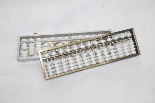 small 155-13 grade aluminum alloy white bead student abacus imitation steel abacus two colors optional