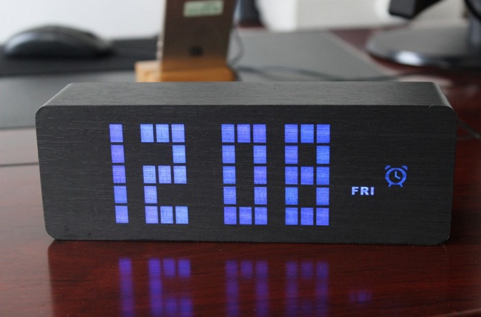 全新功能木钟 LED数字时间 日期星期多功能钟