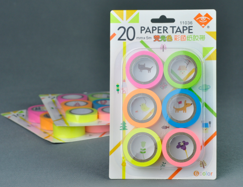 Fluorescent Tape Fancy Paper Tape DIY Tape Paper Tape Tape Tape Tape Tape Tape Stationery Tape Hand Account Tape 