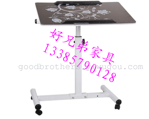 Fashion Computer Desk Manufacturer direct Sales Lifting 360 Degrees Rotating Floor Mobile Lazy Laptop Desk 