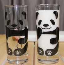 专供电商熊猫牛奶杯玻璃水杯茶杯_ 映力玻璃制