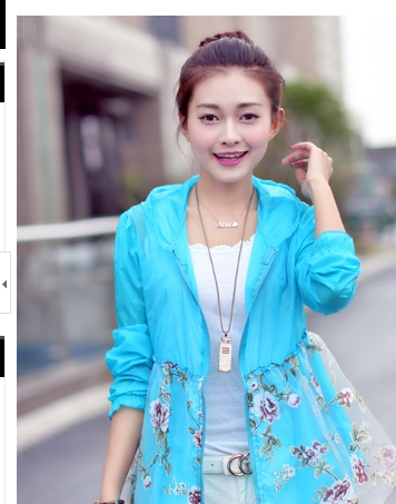 peony sun protection clothing uv protection clothes women‘s long sleeve outdoor thin coat