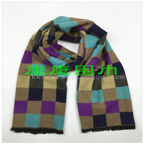 cashmere-like brushed classic color plaid men‘s and women‘s shawl scarf popular goods plus-sized thickened hot sale
