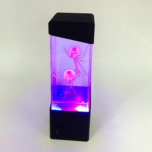 simulation jellyfish mini cylinder usb simulation jellyfish fish tank