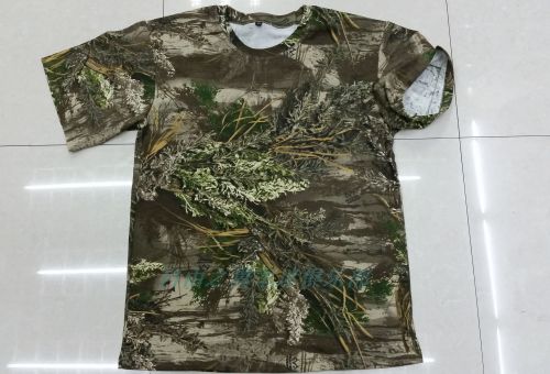 bionic camouflage clothing short sleeve camouflage t-shirt bird watching clothing cotton hunting clothing