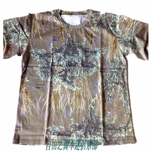 summer outdoor bionic camouflage short-sleeved t-shirt large size loose cotton breathable wholesale customized