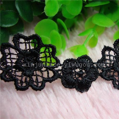 Water-Soluble Embroidery Polyester Lace Lace Single Flower Factory Direct Sales 2.7cm