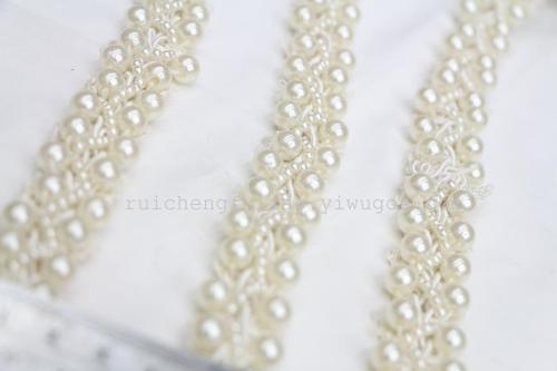 beaded lace bubble bead lace pearl clothing diy manual and processing