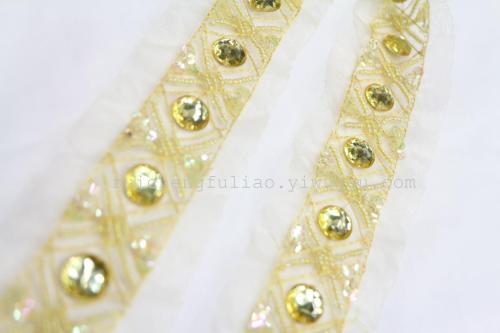 Factory Direct 6cm Handmade Clothing Accessories DIY Vintage Beaded Lace 