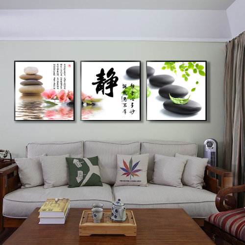 hanging painting and decorative painting modern decorative painting frameless living room sofa hanging painting quiet and inspirational series oil painting ice crystal painting