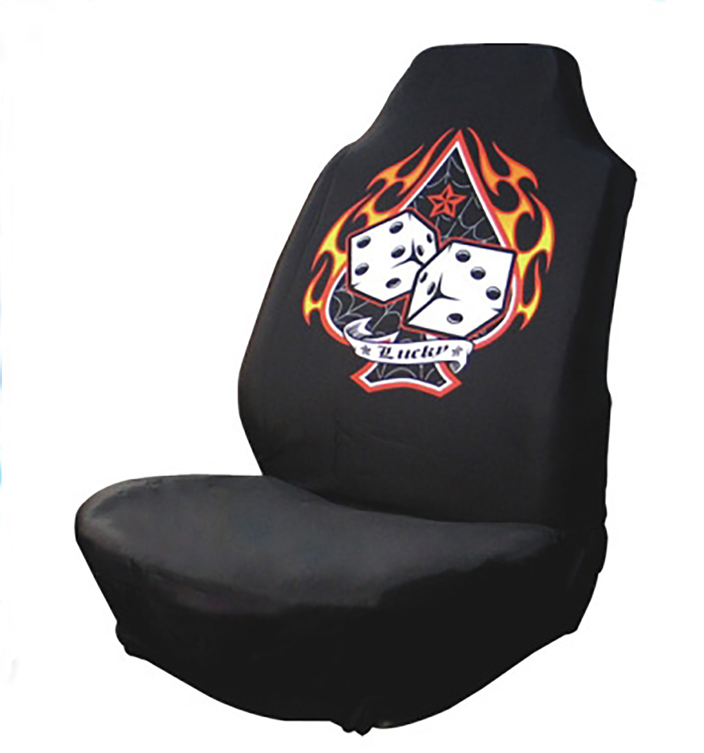 Supply Dice Pattern Printed Single Front Car Seat Cover Flat Fabric Dice Pattern Printed Single Front Car Seat Cover Flat Fabric Polyester