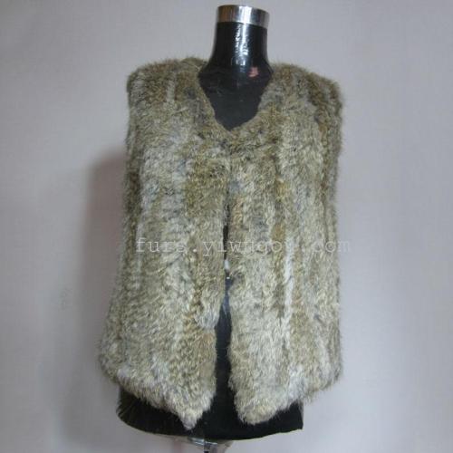 woven rabbit fur vest rabbit fur jacket fur vest korean fashion slim fit