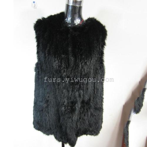 Woven Rabbit Fur Vest Spot Fur Vest Rabbit Fur Jacket Rabbit Fur Shawl