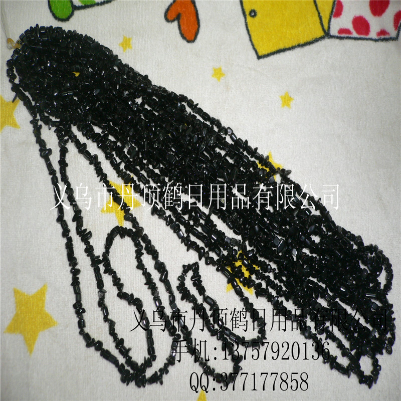 天然黑尔力士碎石半成品 手工材料 DIY服饰配件