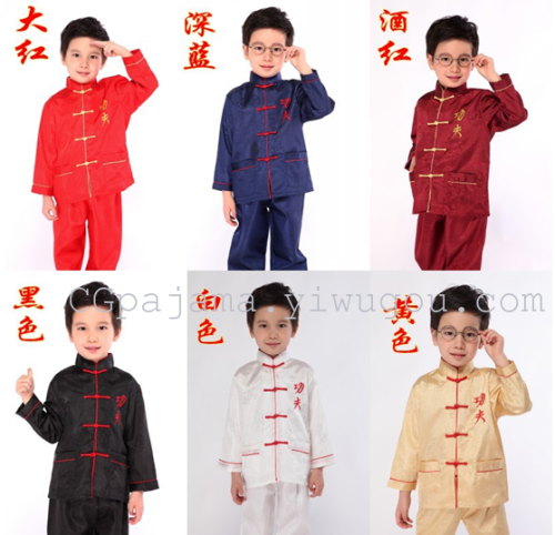 Ethnic Children‘s Boys Long Sleeve Suit Festival Costume Baby Handsome Traditional Tang Suit