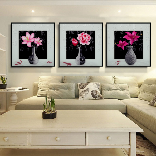 european gallery craft modern living room sofa background frameless ice crystal three-piece set
