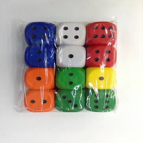 wholesale supply foreign trade original pu toy dice 6.5cm multi-color soft light mixed batch