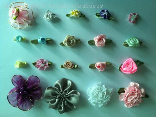 Processing and Customization of Various Bows Handmade Ribbon Flower Fake Roses Clothing Colorful Roses 