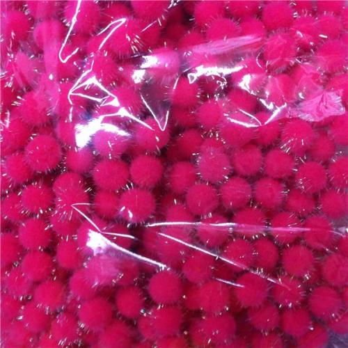 1.5cm polyester high elastic colorful gold silk wool ball factory direct sales