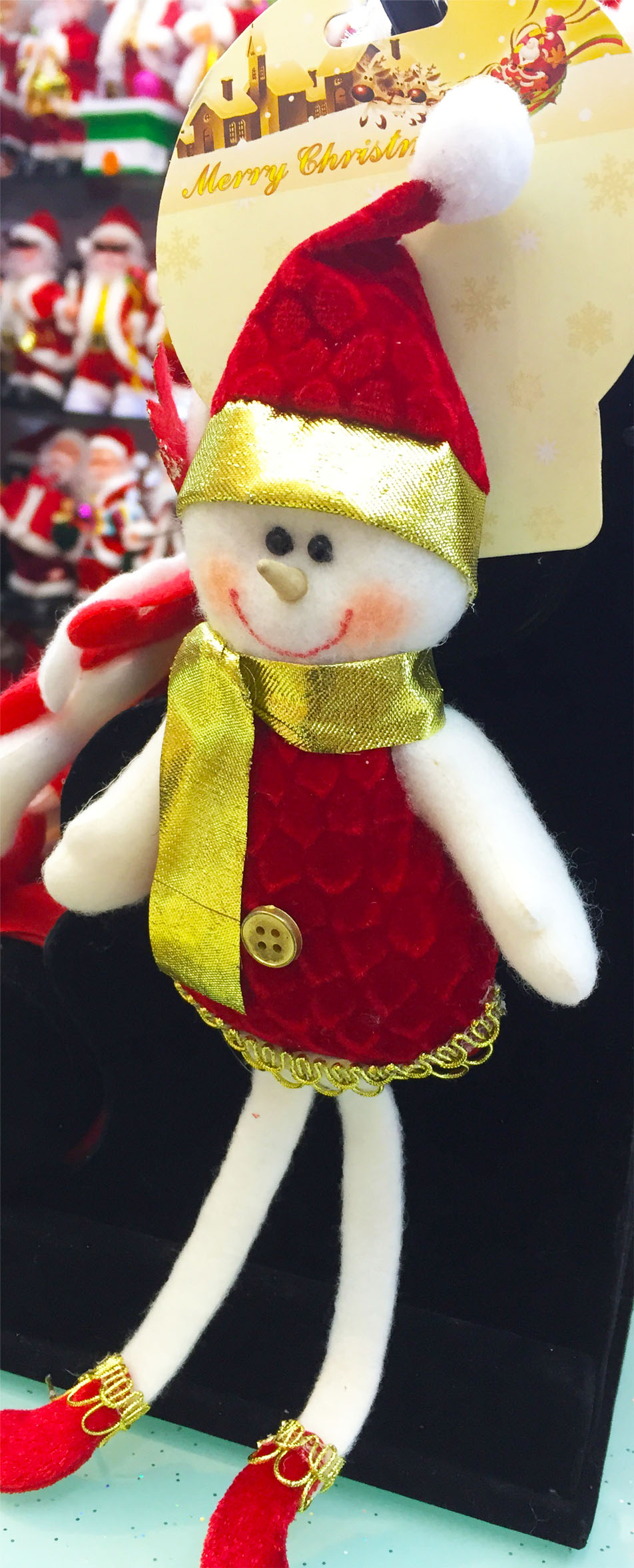 2015款长脚圣诞布艺挂件 雪人 熊 天使 老人